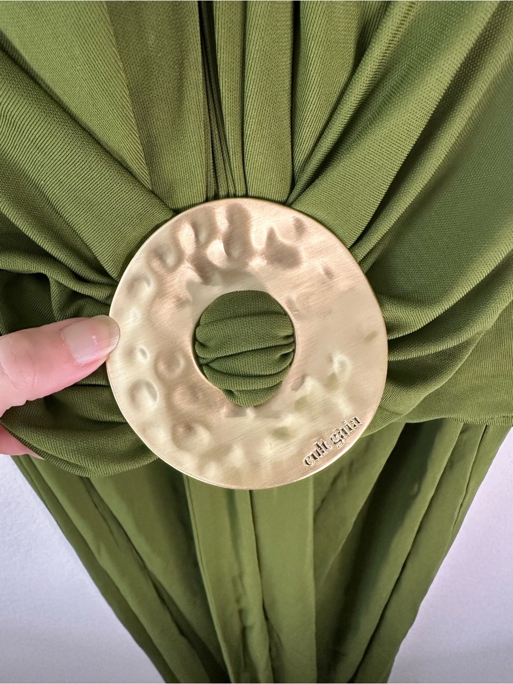 CULT GAIA Chi Maxi Dress Gown in Deep Pasture Green SZ L - Picture 3 of 9